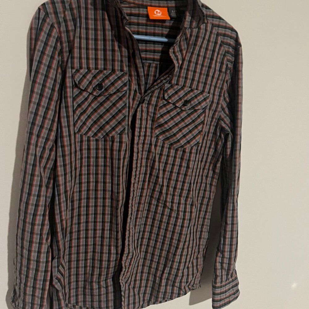 Merrell small‎ plaid button down - Picture 3 of 7